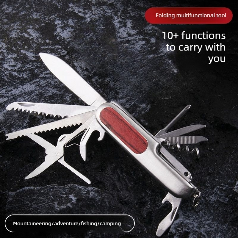 Camping Cooking Knife - 10 in 1 Multifunctional Swiss Folding