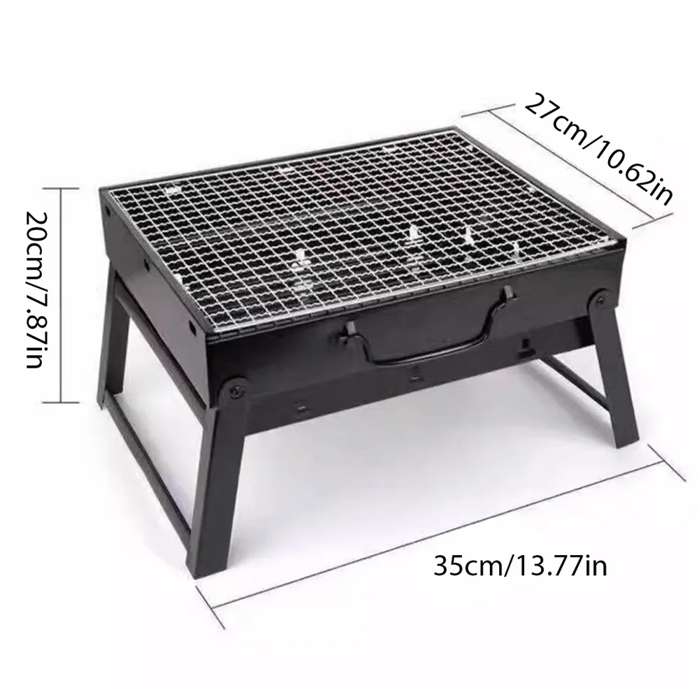 Camping Cooking Set Non Stick - 1Set Barbecue Charcoal Stove Portable Foldable