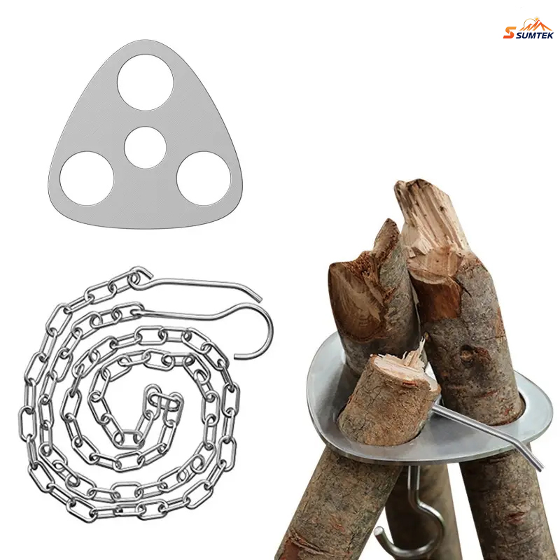 Camping Cooking Tripod - Stainless Steel Portable Camping Tripod Hanger