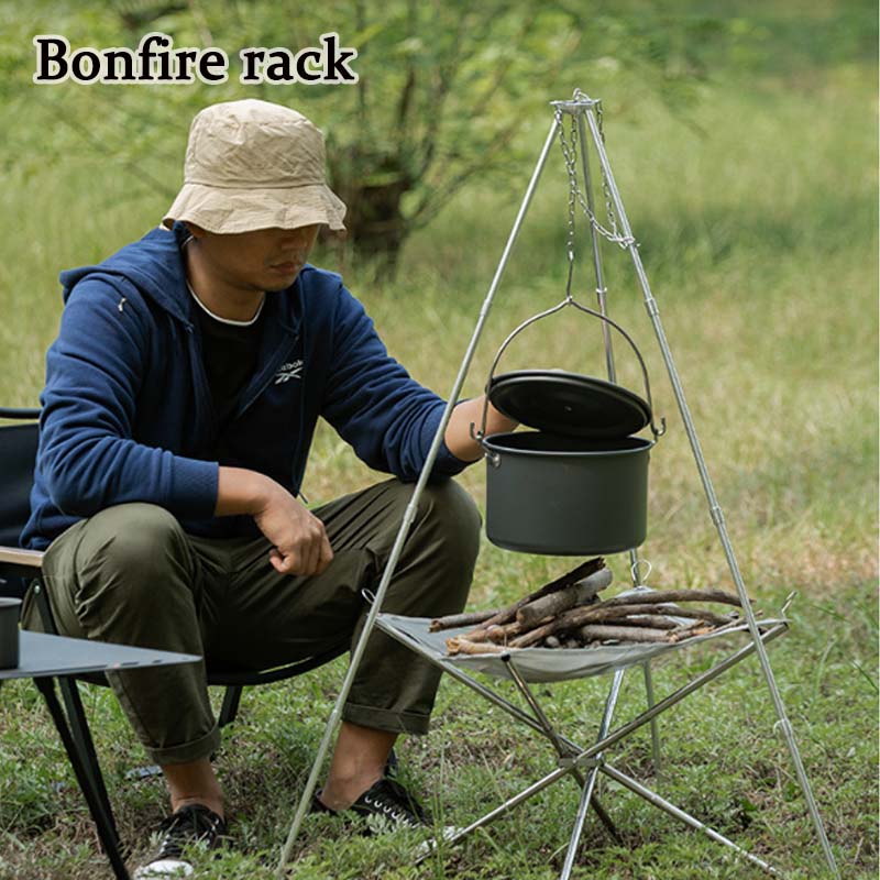 Camping Cooking Tripod - Camping Bonfire Tripod Portable Triangle Support