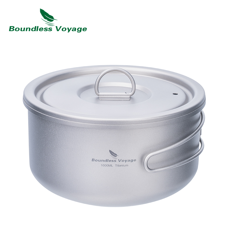 Camping Cooking Gear - Boundless Voyage Titanium Camping Pot with