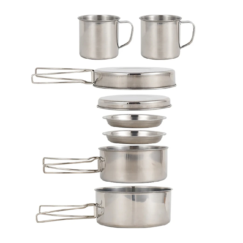 8pcs/Set Camping Cookware Mess - Camping Cooking Rice review and price