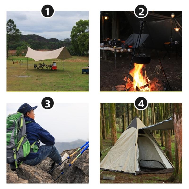Campfire Cooking Tripod Set Ad - Camping Cooking Tripod review and price