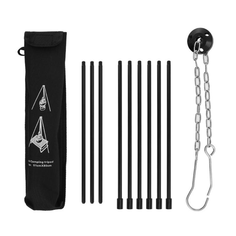 Campfire Cooking Tripod Set Ad - Camping Cooking Tripod review and price