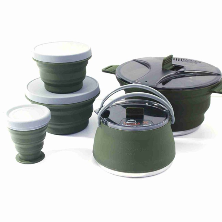 Folding Pot Set Portable Compa - Camping Cooking Set Compact review and price
