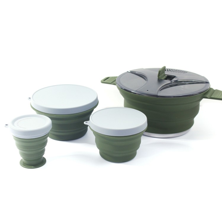 Folding Pot Set Portable Compa - Camping Cooking Set Compact review and price