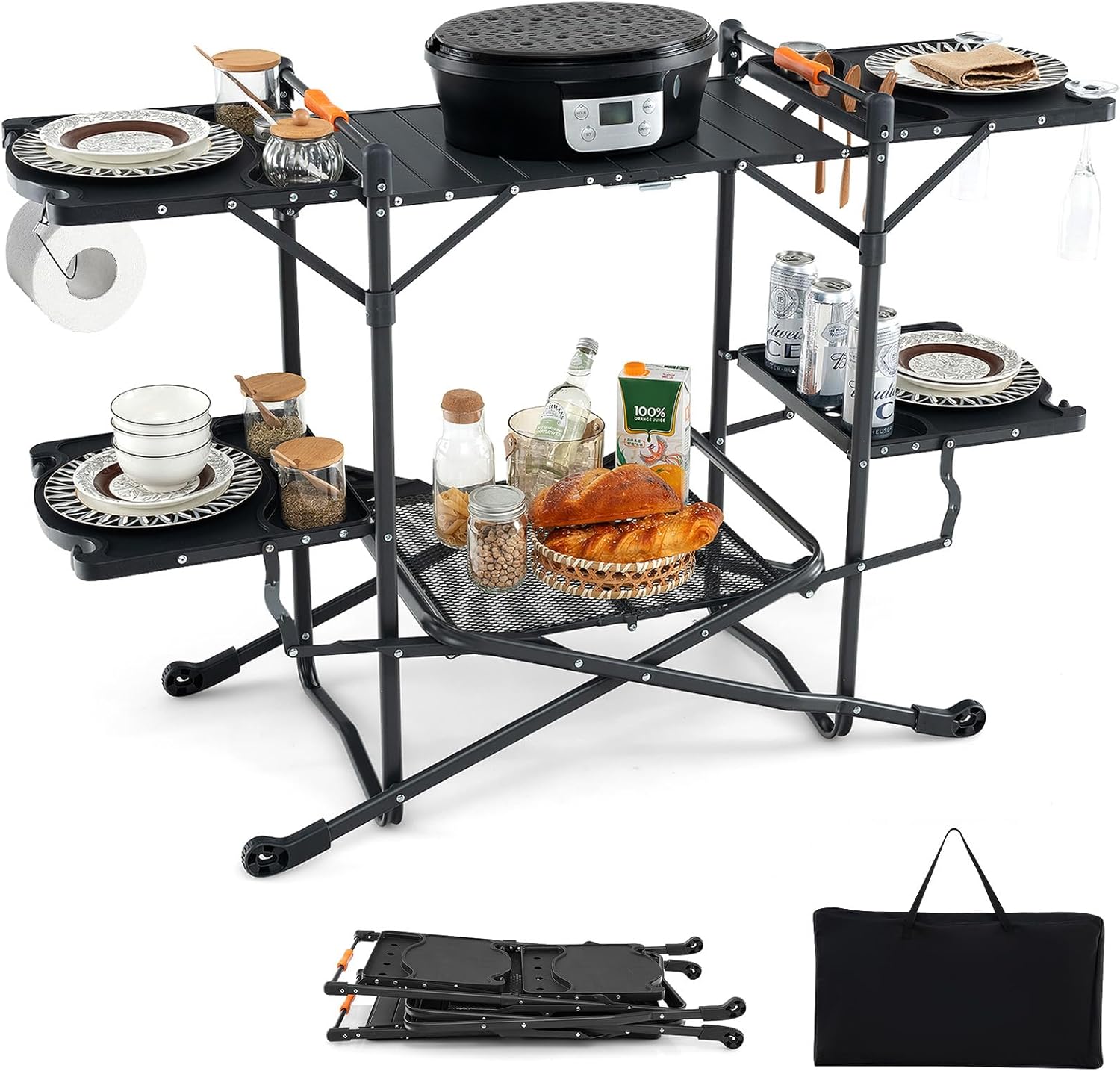 Portable Camp Cooking Table wi - Camping Cooking Table With Storage review and price