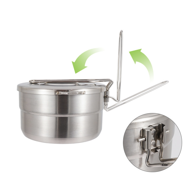 Outdoor Stainless Steel Cookin - Camping Cooking Pot With Lid review and price