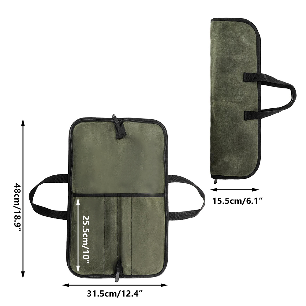 Waxed Canvas Knife Roll Bag Mu - Camping Cooking Knife review and price