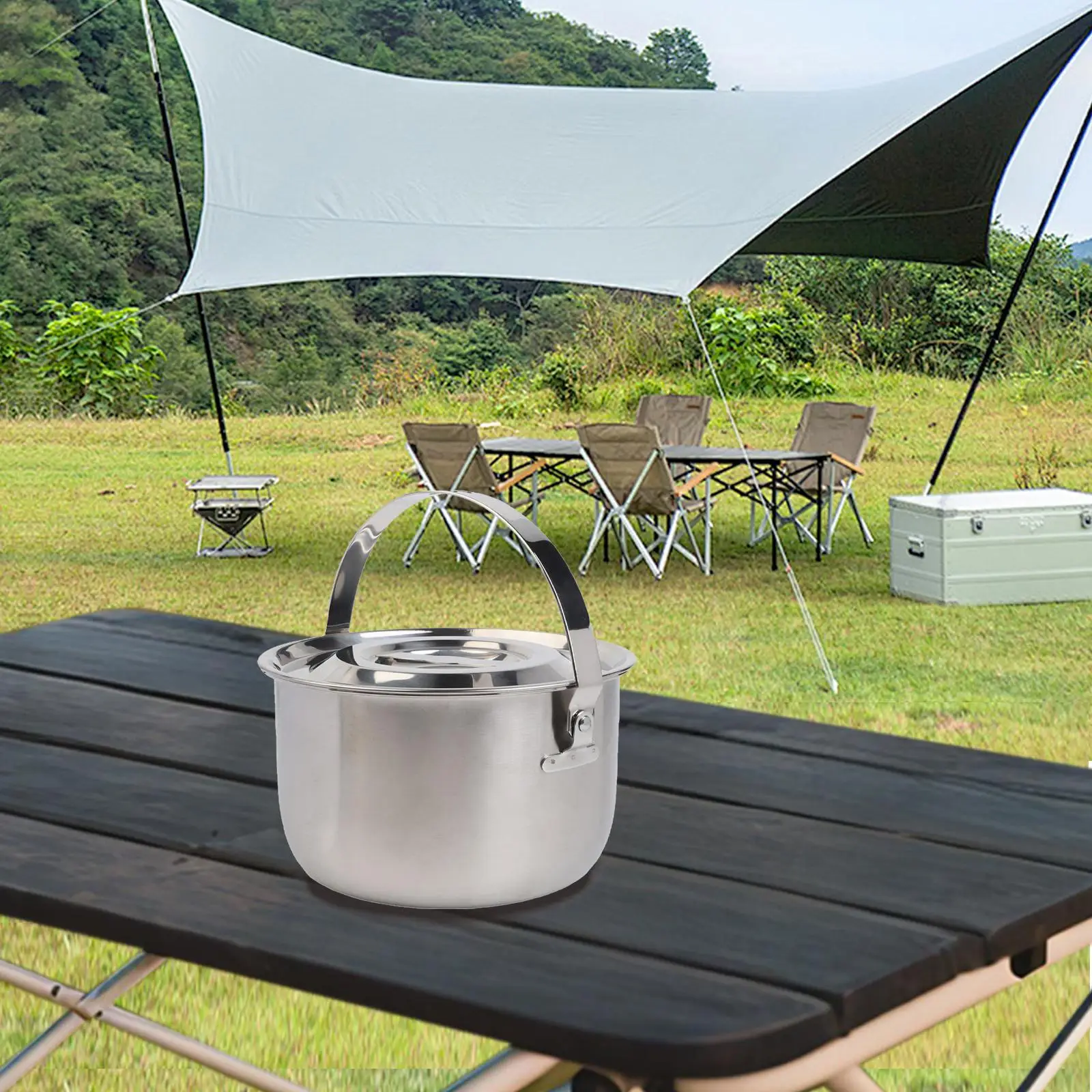 Camping Pot Made of Stainless  - Camping Cooking Pot With Lid review and price