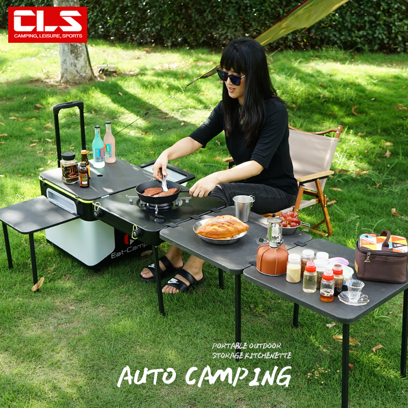 Portable Mobile Camping Kitche - Camping Cooking Table With Storage review and price