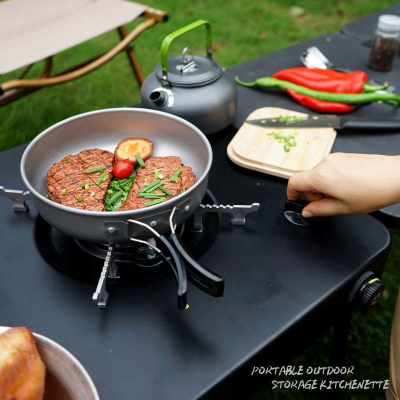 Portable Mobile Camping Kitche - Camping Cooking Table With Storage review and price