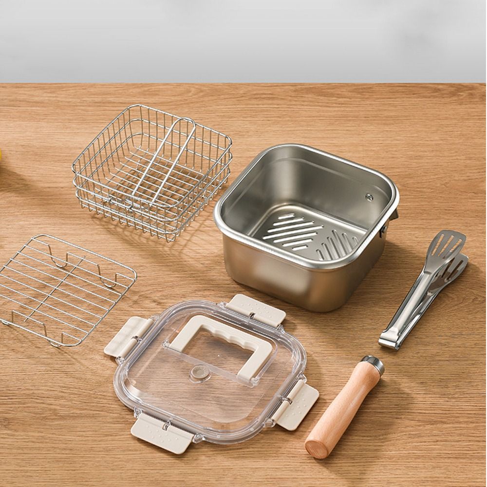 Portable Stainless Steel Fryin - Camping Cooking Set Non Stick review and price