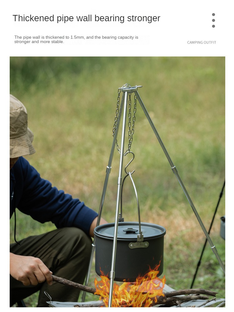 Camping Bonfire Tripod Portabl - Camping Cooking Tripod review and price