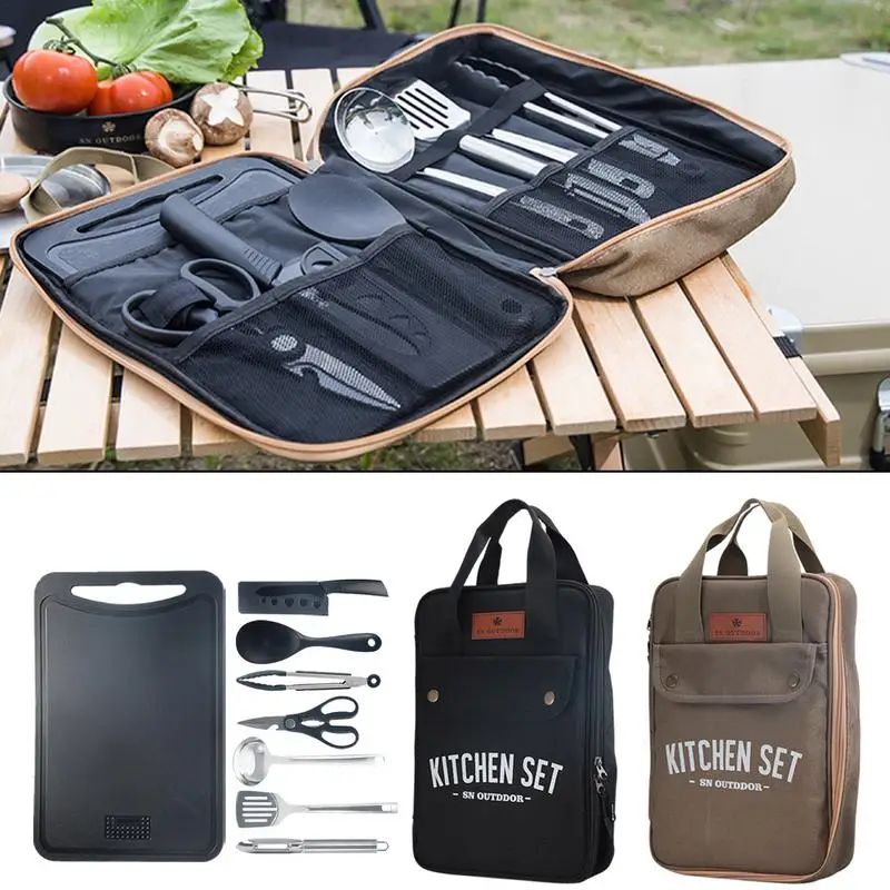 8pcs Camping Kitchen Cookware  - Camping Cooking Set Non Stick review and price