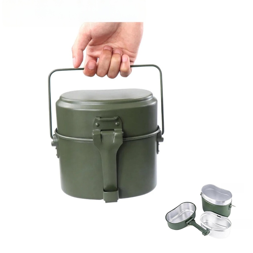 3 Pcs Aluminum Lunch Box Set 6 - Camping Cooking Set Compact review and price