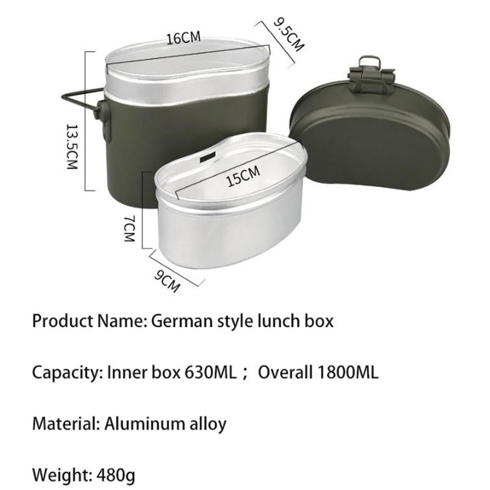 3 Pcs Aluminum Lunch Box Set 6 - Camping Cooking Set Compact review and price