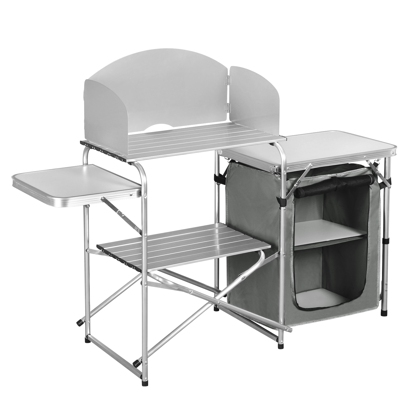 Aluminium Foldable Camping Cab - Camping Cooking Table With Storage review and price