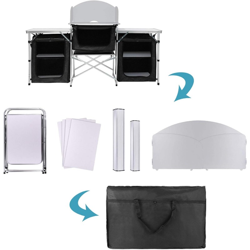 Hot-selling Outdoor Camping Mo - Camping Cooking Table With Storage review and price