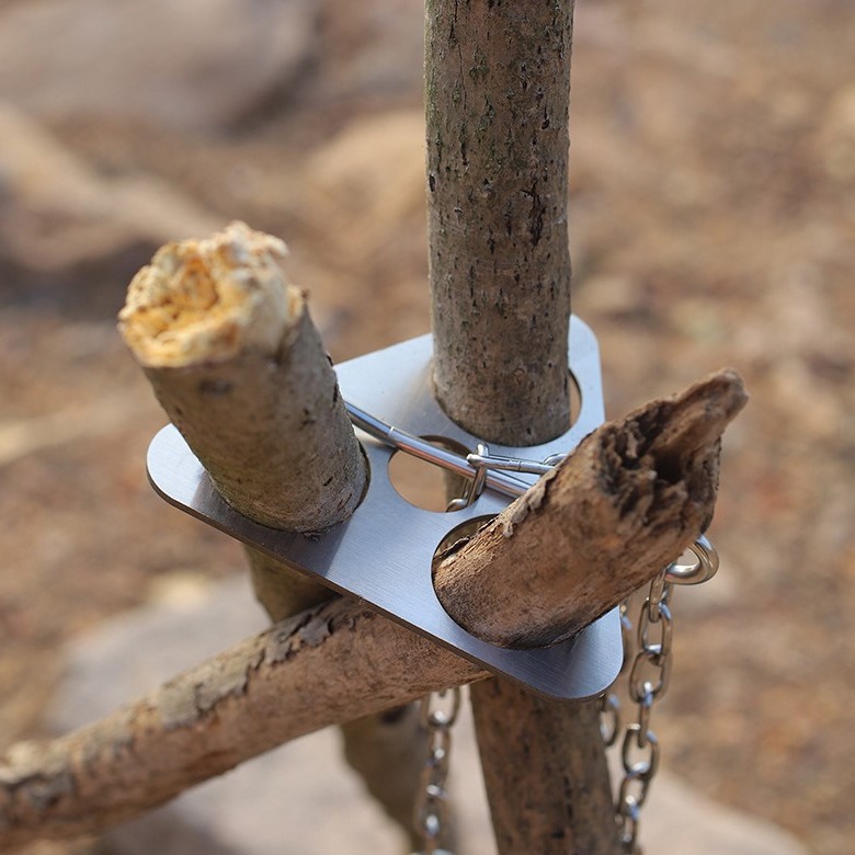 Stainless Steel Camping Tripod - Camping Cooking Tripod review and price
