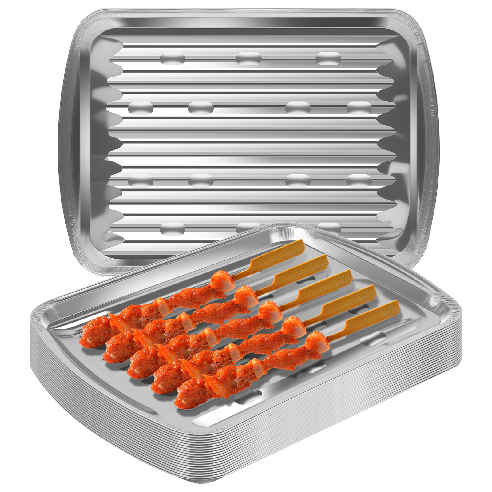 Aluminum Foil Trays Non-Stick  - Camping Cooking Kitchen review and price