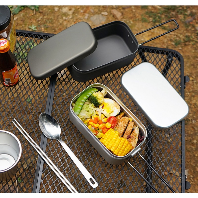 1PC Outdoor Aluminum Lunch Box - Camping Cooking Rice review and price
