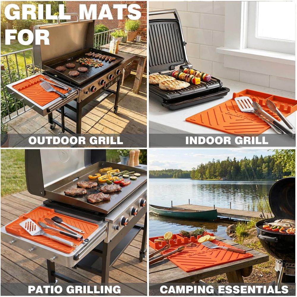 Silicone Grill Mats or Griddle - Camping Cooking Kitchen review and price