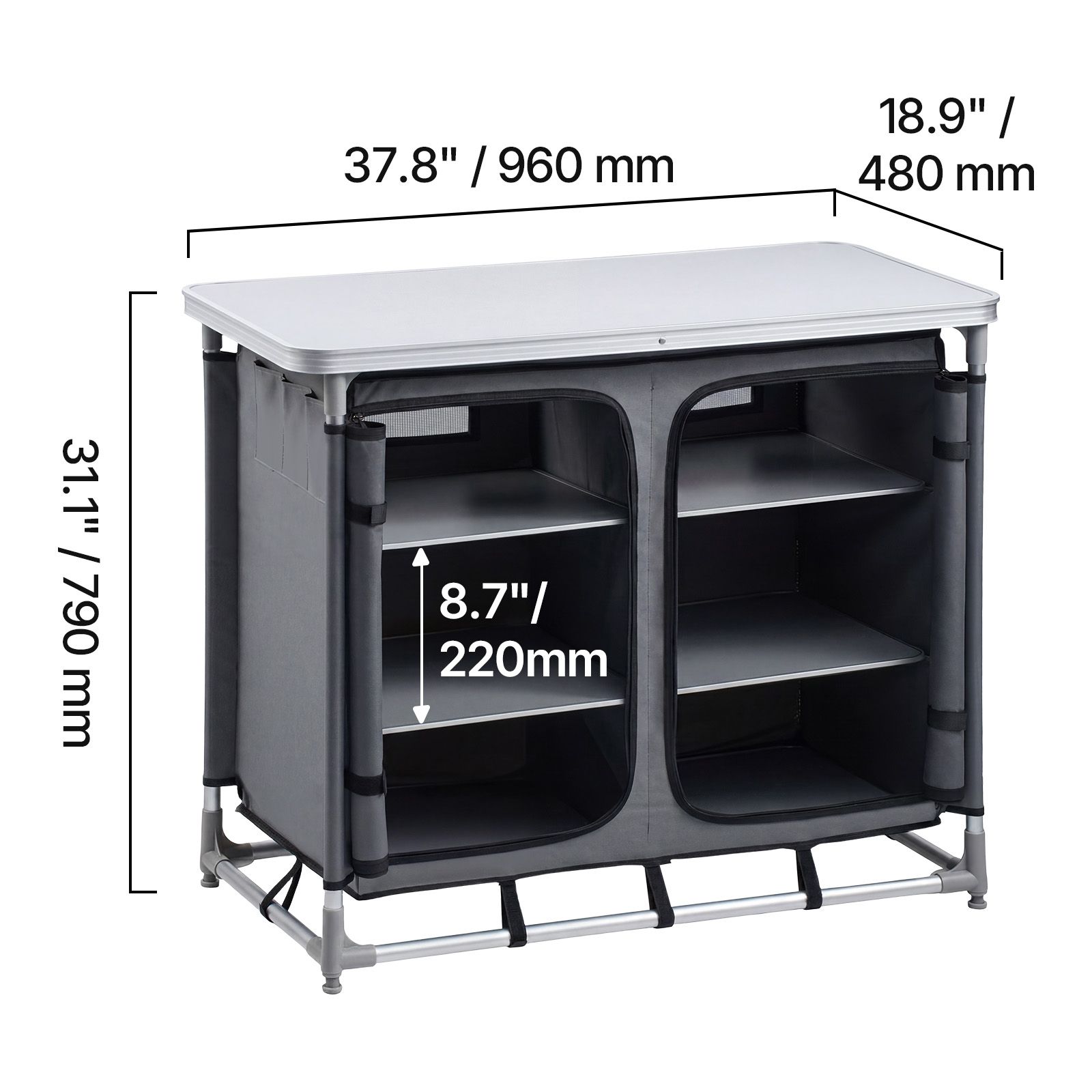 Camping Storage Cabinet, Outdo - Camping Cooking Set Compact review and price