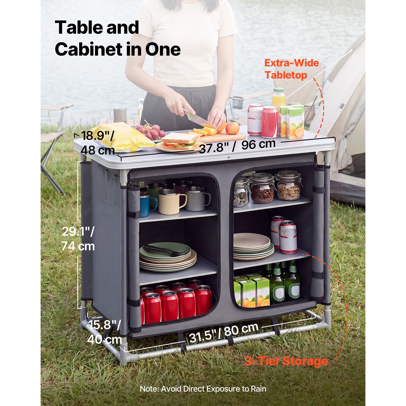 Camping Storage Cabinet, Outdo - Camping Cooking Set Compact review and price