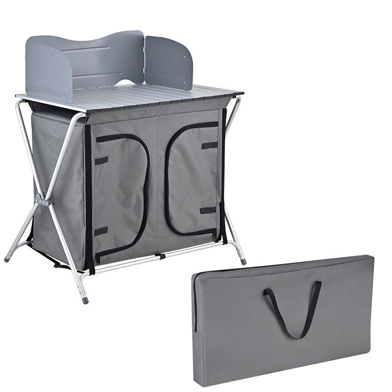 Aluminum Folding Outdoor Porta - Camping Cooking Table With Storage review and price