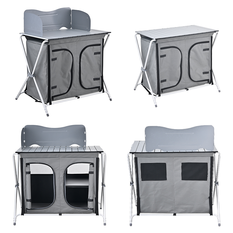 Aluminum Folding Outdoor Porta - Camping Cooking Table With Storage review and price