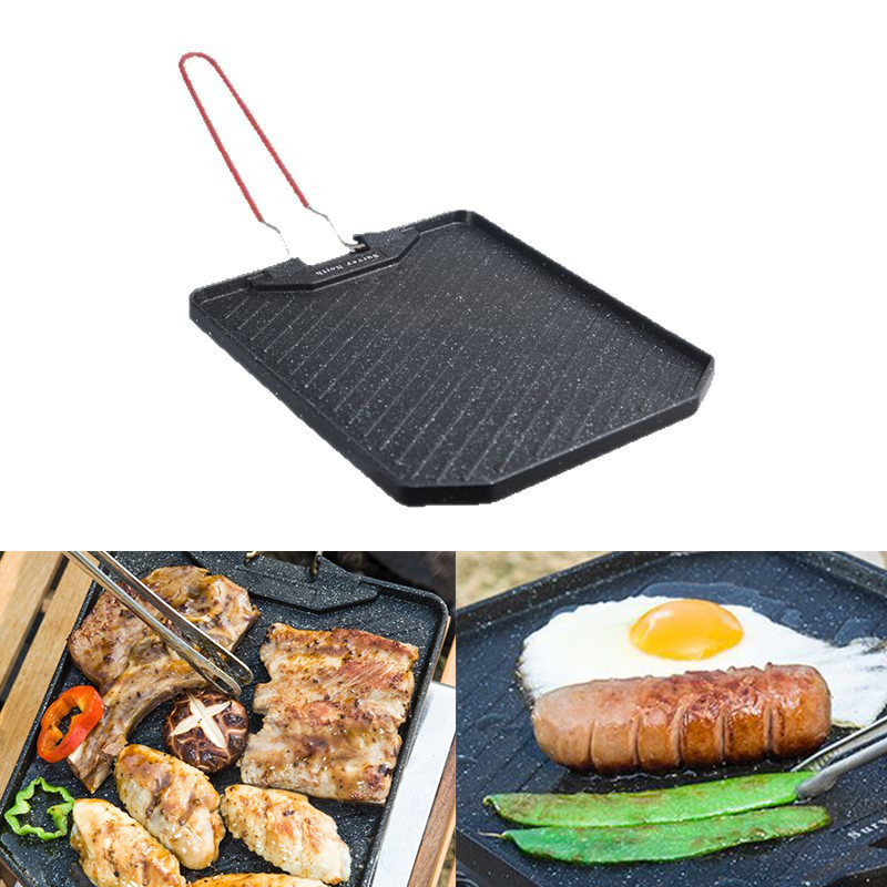 Outdoor camping barbecue pan H - Camping Cooking Set Non Stick review and price