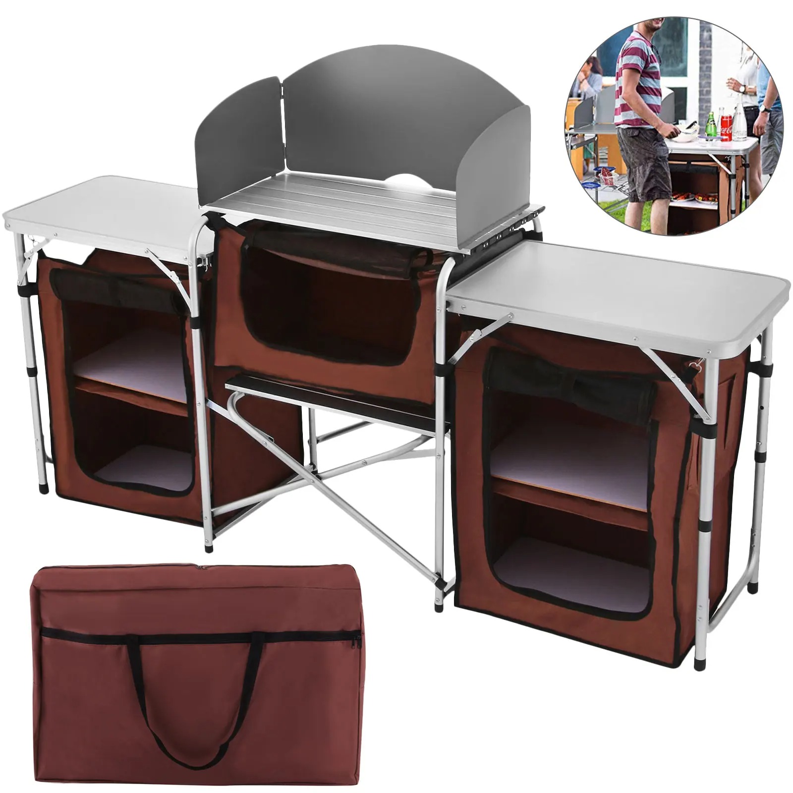 Singwinner Camping Outdoor Kit - Camping Cooking Table With Storage review and price