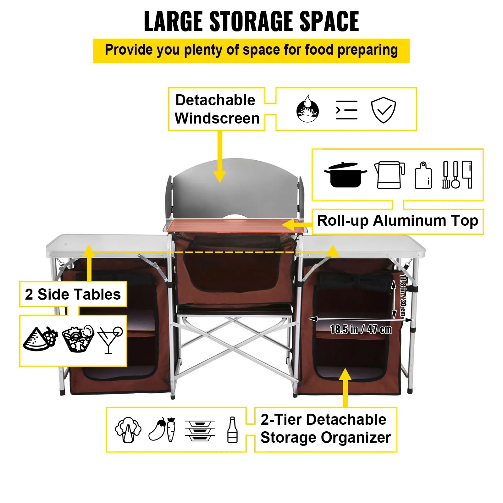 Singwinner Camping Outdoor Kit - Camping Cooking Table With Storage review and price